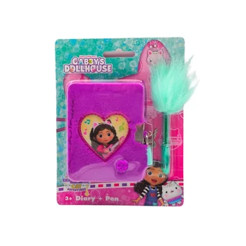 Plüss napló lakattal és toll, Gabi babaháza