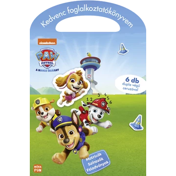 Mancs Őrjárat - Kedvenc foglalkoztatókönyvem - Matricákkal és 6 db dupla végű színesceruzával!