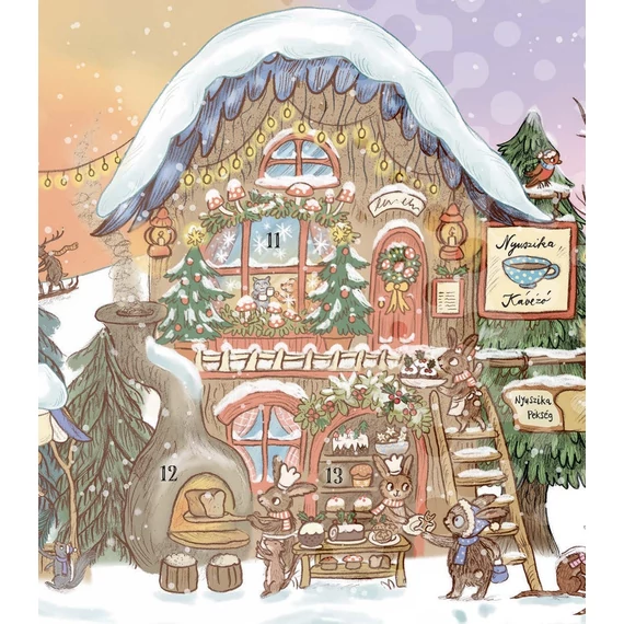 Karácsony a Kerek Erdőben – Ünnepváró harmonikakönyv hajtókákkal, adventi naptárral