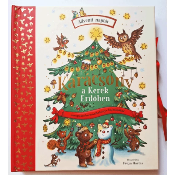 Karácsony a Kerek Erdőben – Ünnepváró harmonikakönyv hajtókákkal, adventi naptárral