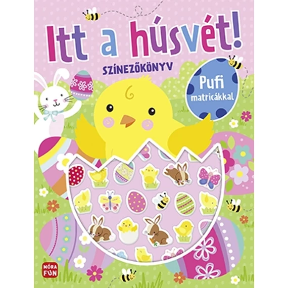 Itt a húsvét! Színezőkönyv pufi matricákkal