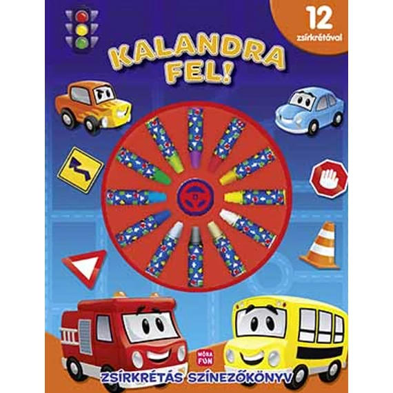 Kalandra fel! Zsírkrétás színezőkönyv 12 zsírkrétával (Előrendelhető)