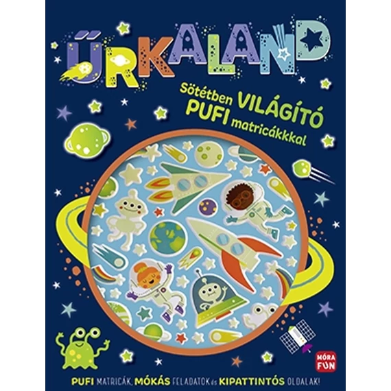 Űrkaland Sötétben - világító pufi matricákkal